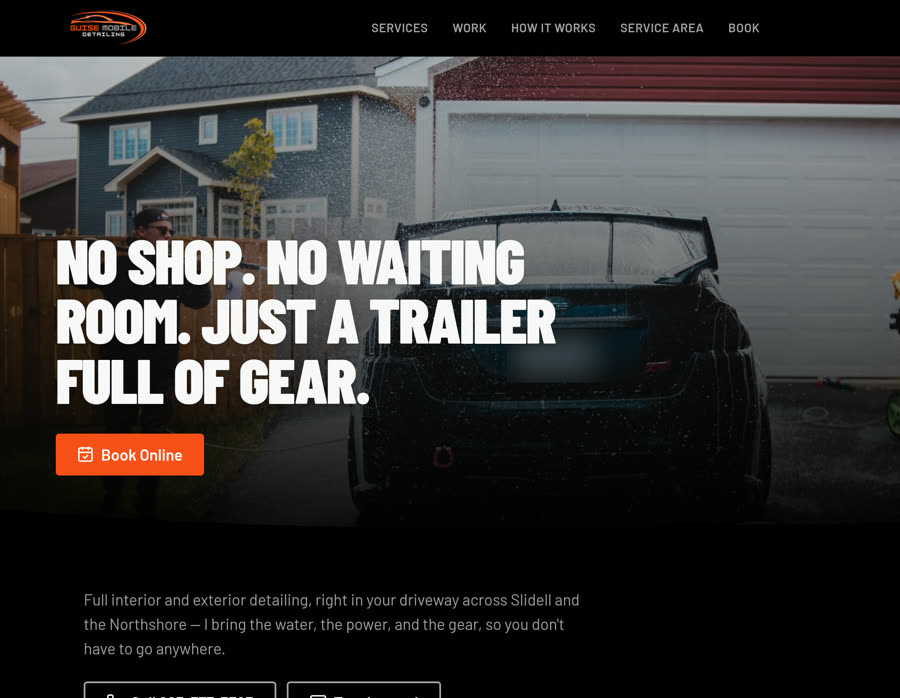 Guise Mobile Detailing website